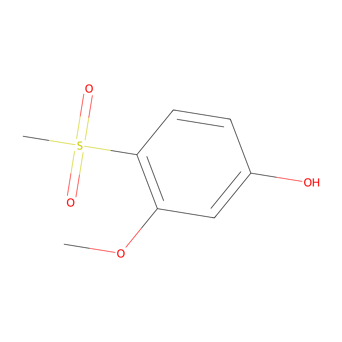 4-(Methanesulfonyl)-3-methoxyphenol molecular structure, CAS 648905-03-7