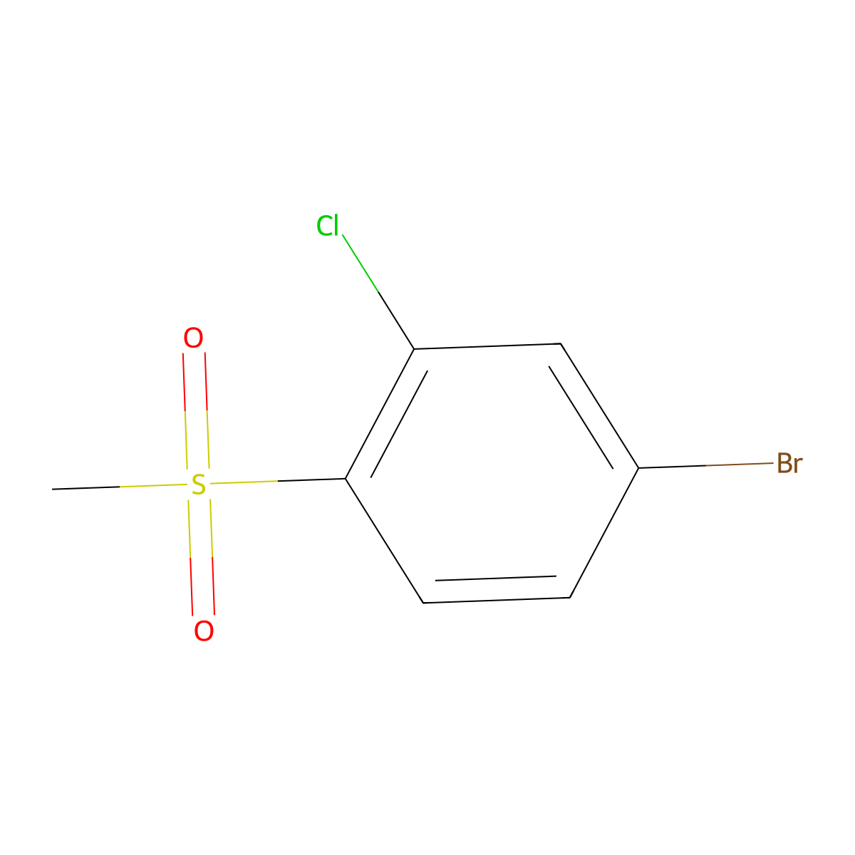 4-Bromo-2-chloro-1-methanesulfonylbenzene molecular structure, CAS 648905-09-3
