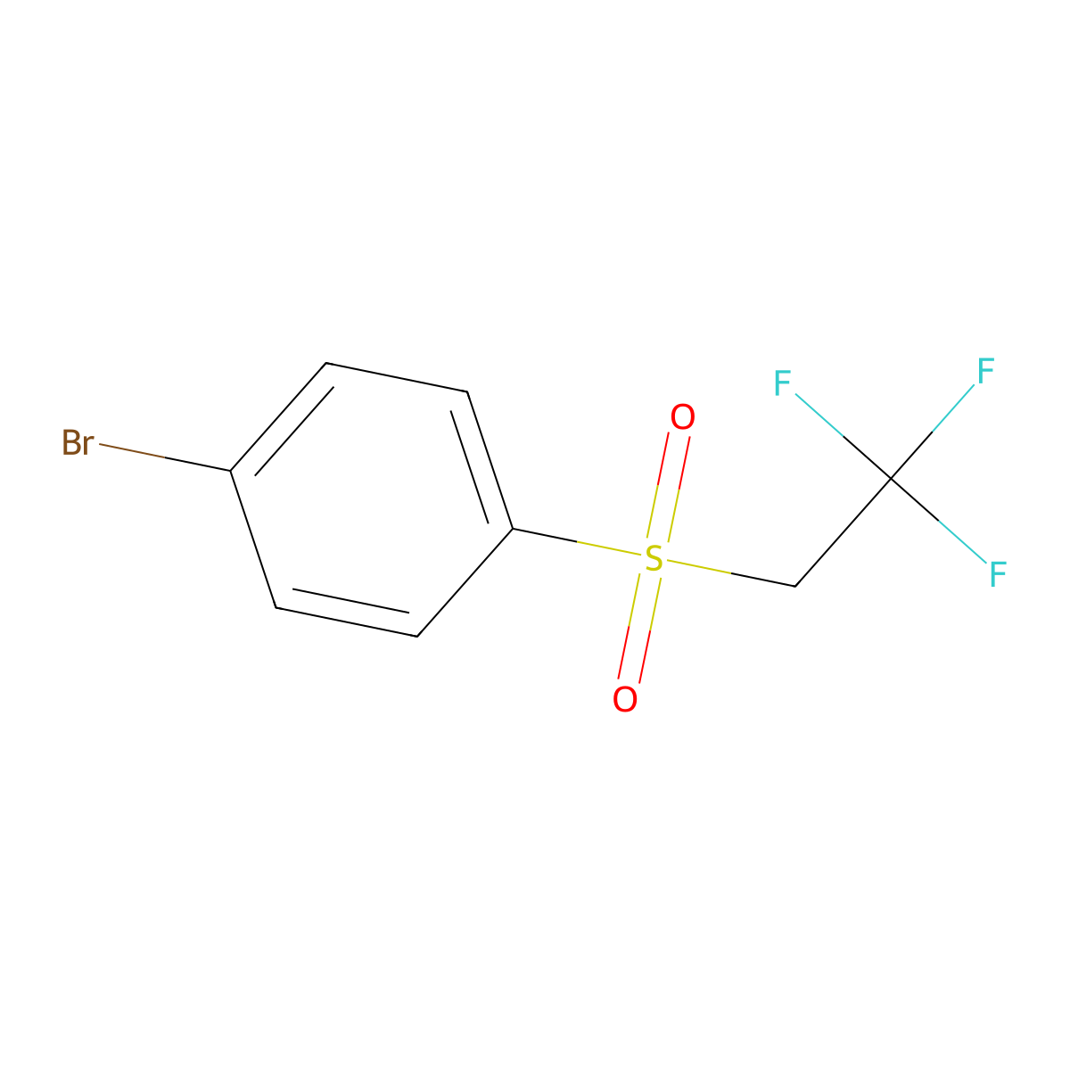 1-Bromo-4-((2,2,2-trifluoroethyl)sulfonyl)benzene molecular structure, CAS 648905-23-1