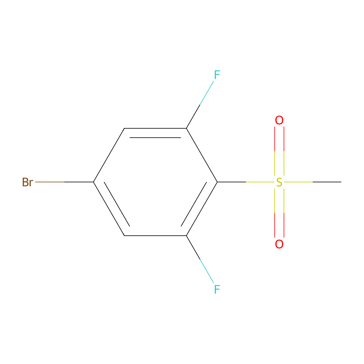 5-Bromo-1,3-difluoro-2-(methanesulfonyl)benzene molecular structure, CAS 648905-86-6