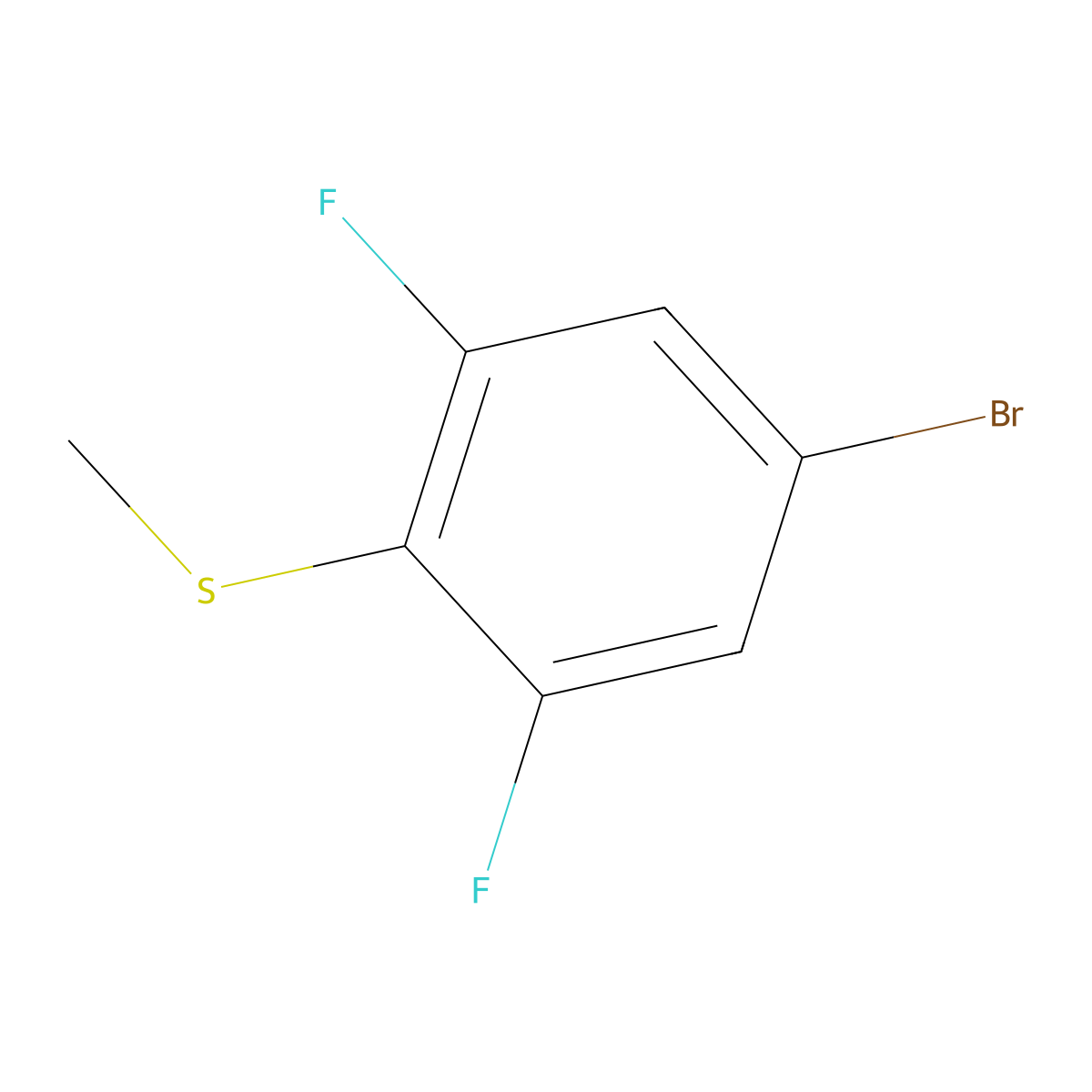 5-Bromo-1,3-difluoro-2-(methylsulfanyl)benzene molecular structure, CAS 648905-87-7
