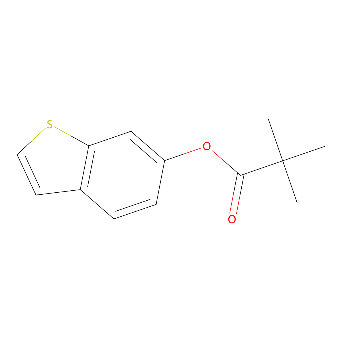 1-Benzothiophen-6-YL 2,2-dimethylpropanoate molecular structure, CAS 648905-99-1