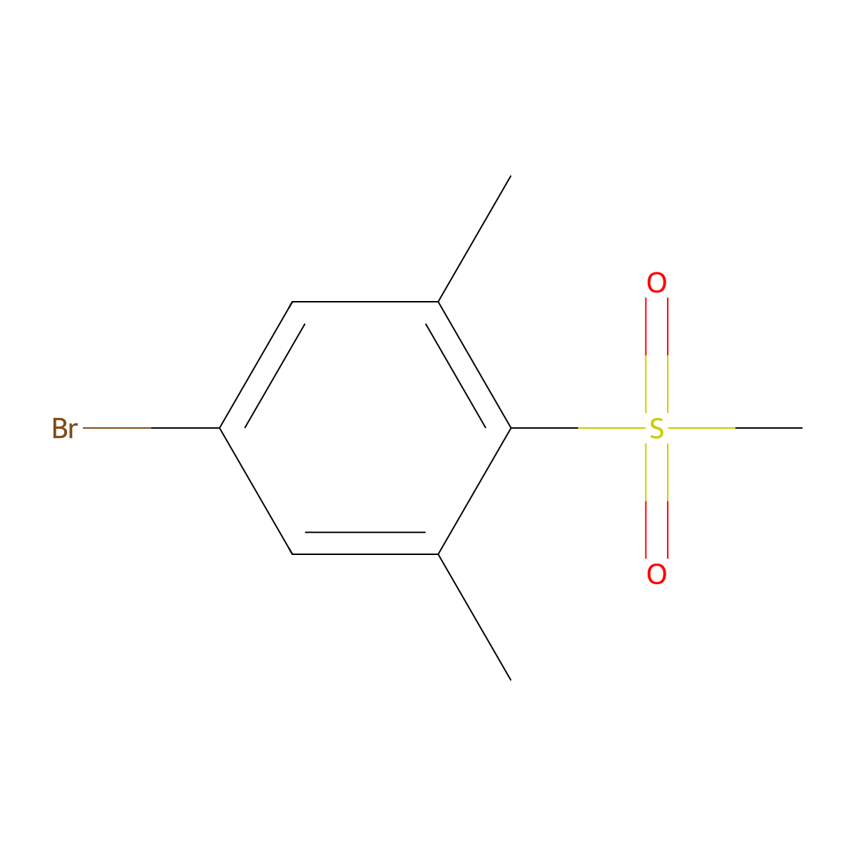 5-Bromo-2-methanesulfonyl-1,3-dimethyl-benzene molecular structure, CAS 648906-18-7