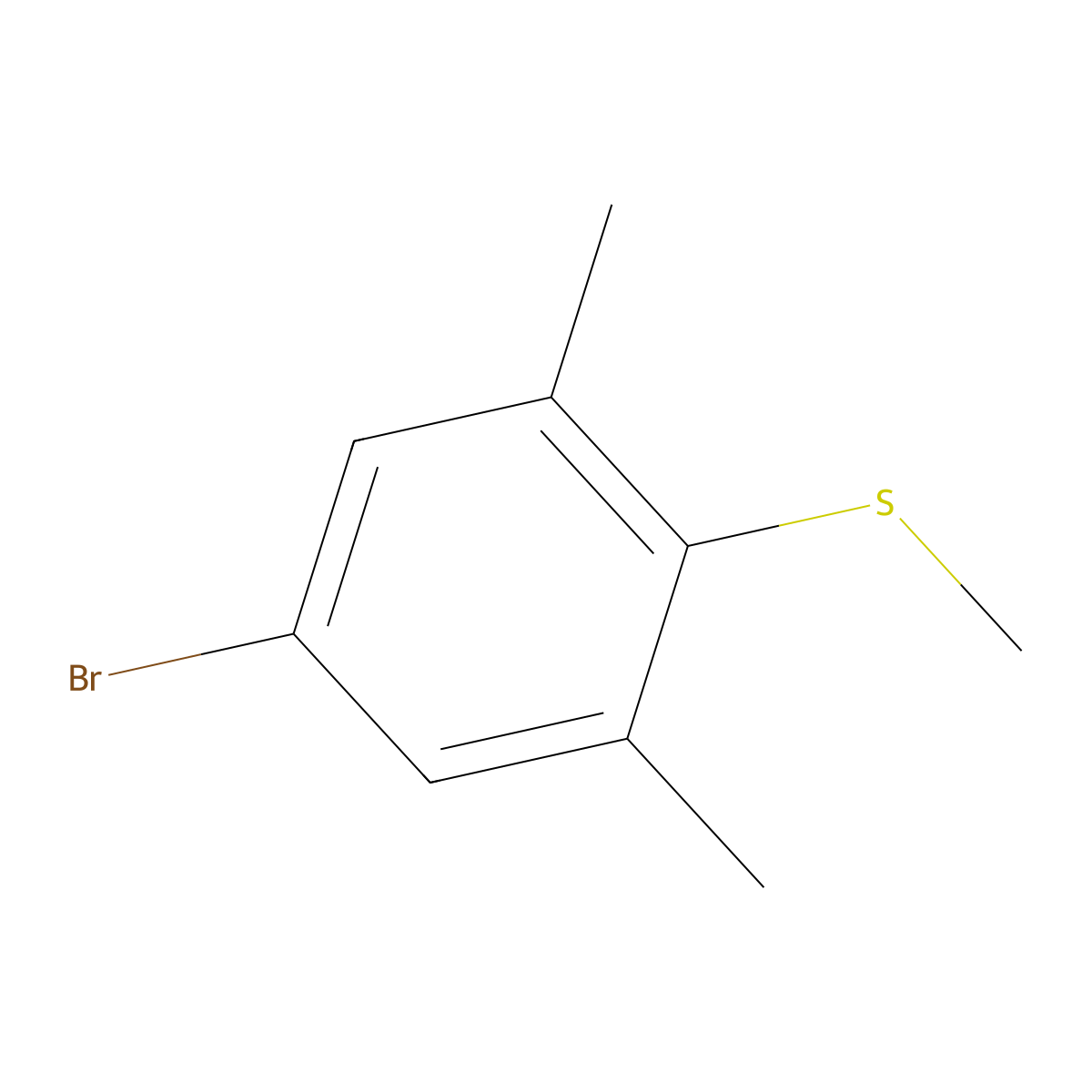 5-Bromo-1,3-dimethyl-2-(methylsulfanyl)benzene molecular structure, CAS 648906-19-8