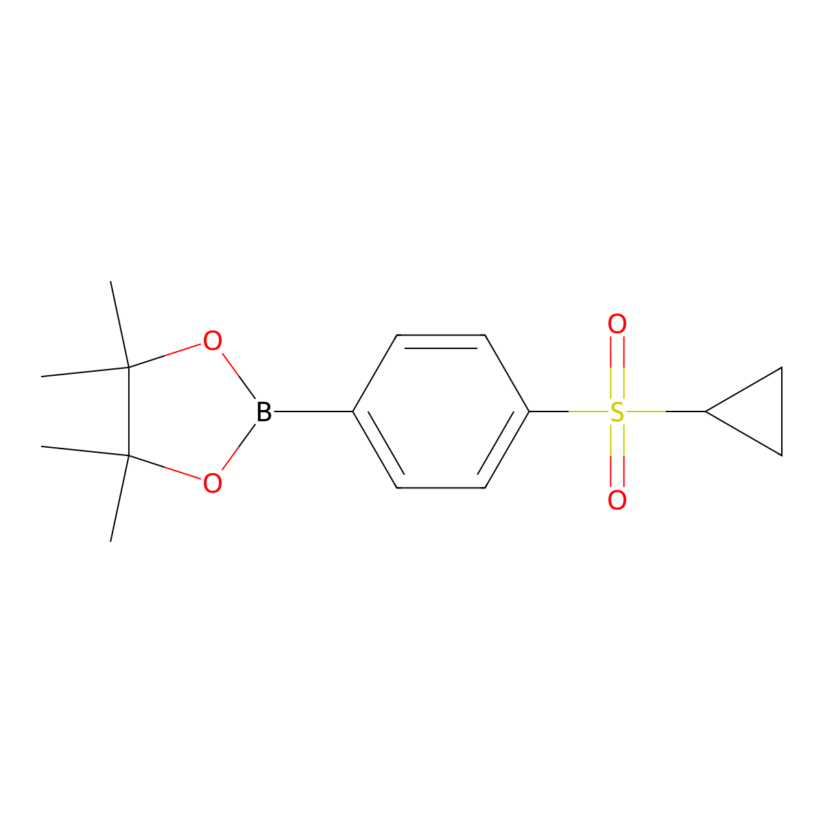 2-(4-(Cyclopropylsulfonyl)phenyl)-4,4,5,5-tetramethyl-1,3,2-dioxaborolane molecular structure, CAS 648906-27-8
