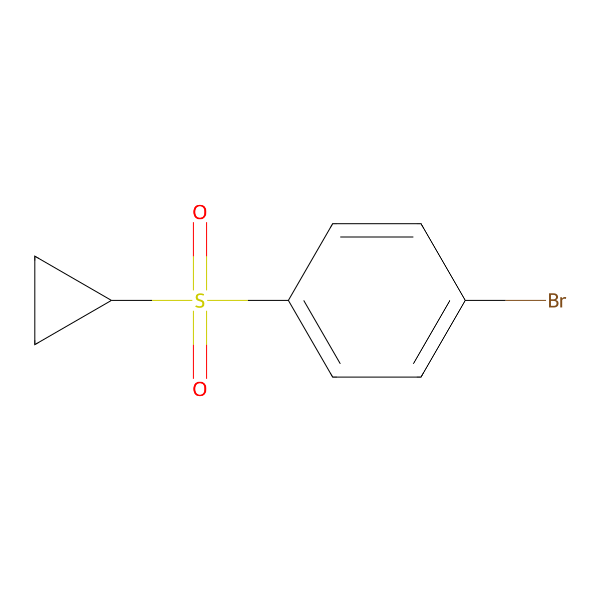 1-Bromo-4-(cyclopropylsulfonyl)benzene molecular structure, CAS 648906-28-9