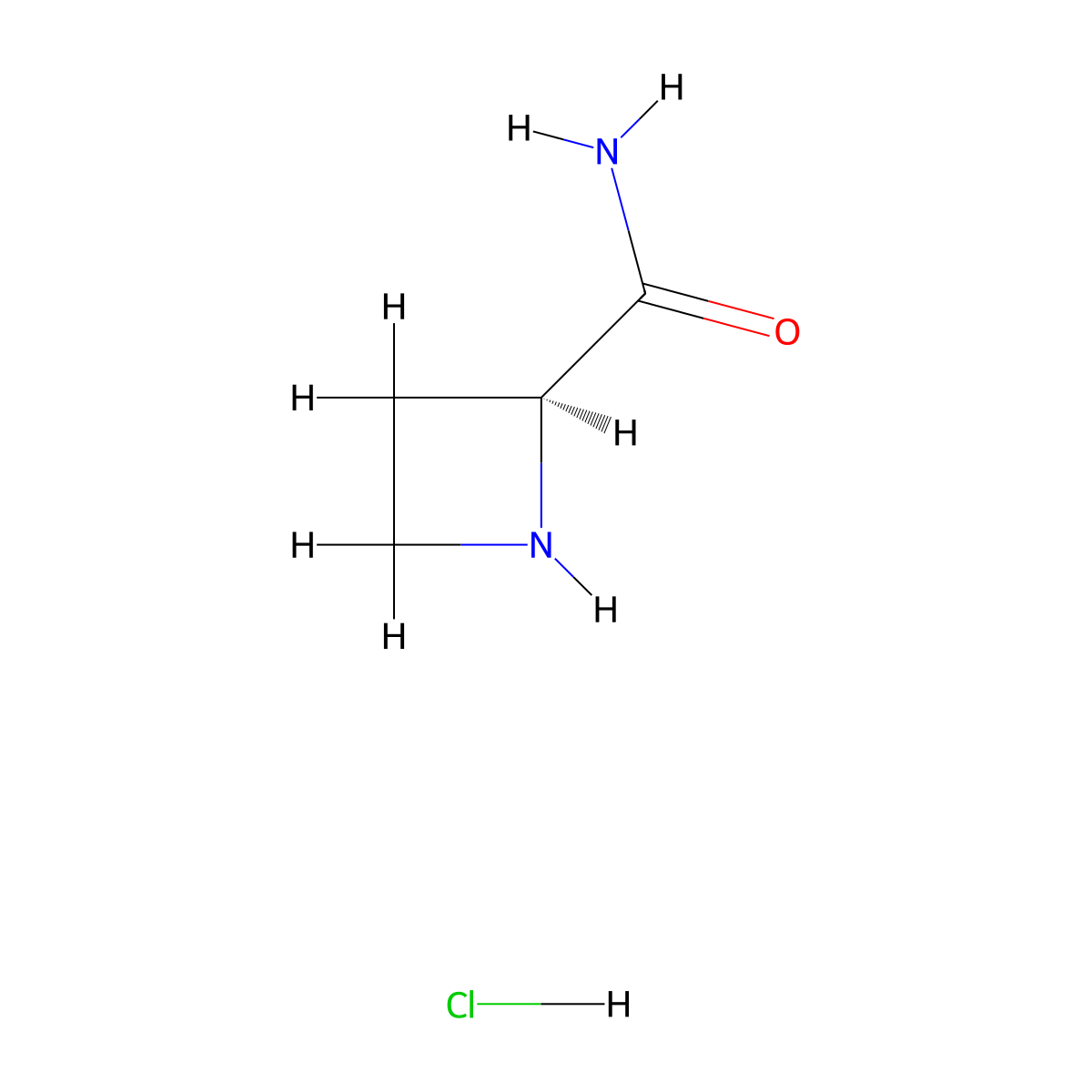 (S)-Azetidine-2-carboxamide hydrochloride molecular structure, CAS 648907-88-4