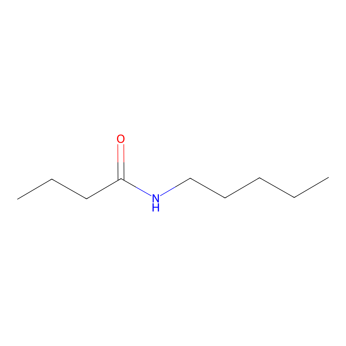Butanamide, N-pentyl- molecular structure, CAS 64891-10-7
