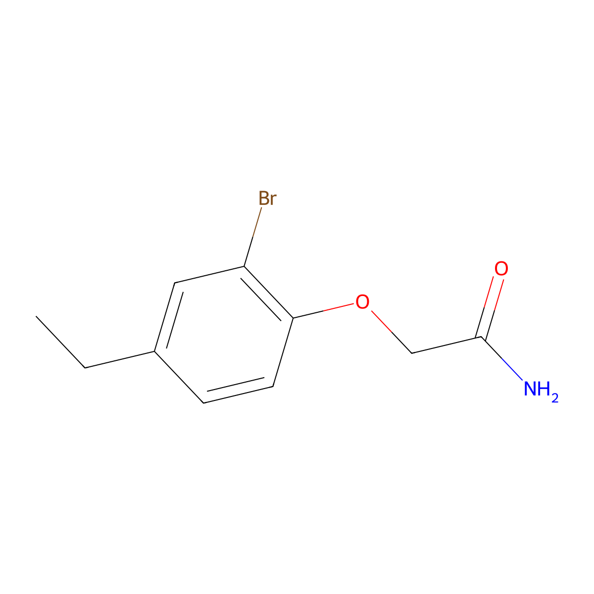2-(2-Bromo-4-ethylphenoxy)acetamide molecular structure, CAS 648913-46-6