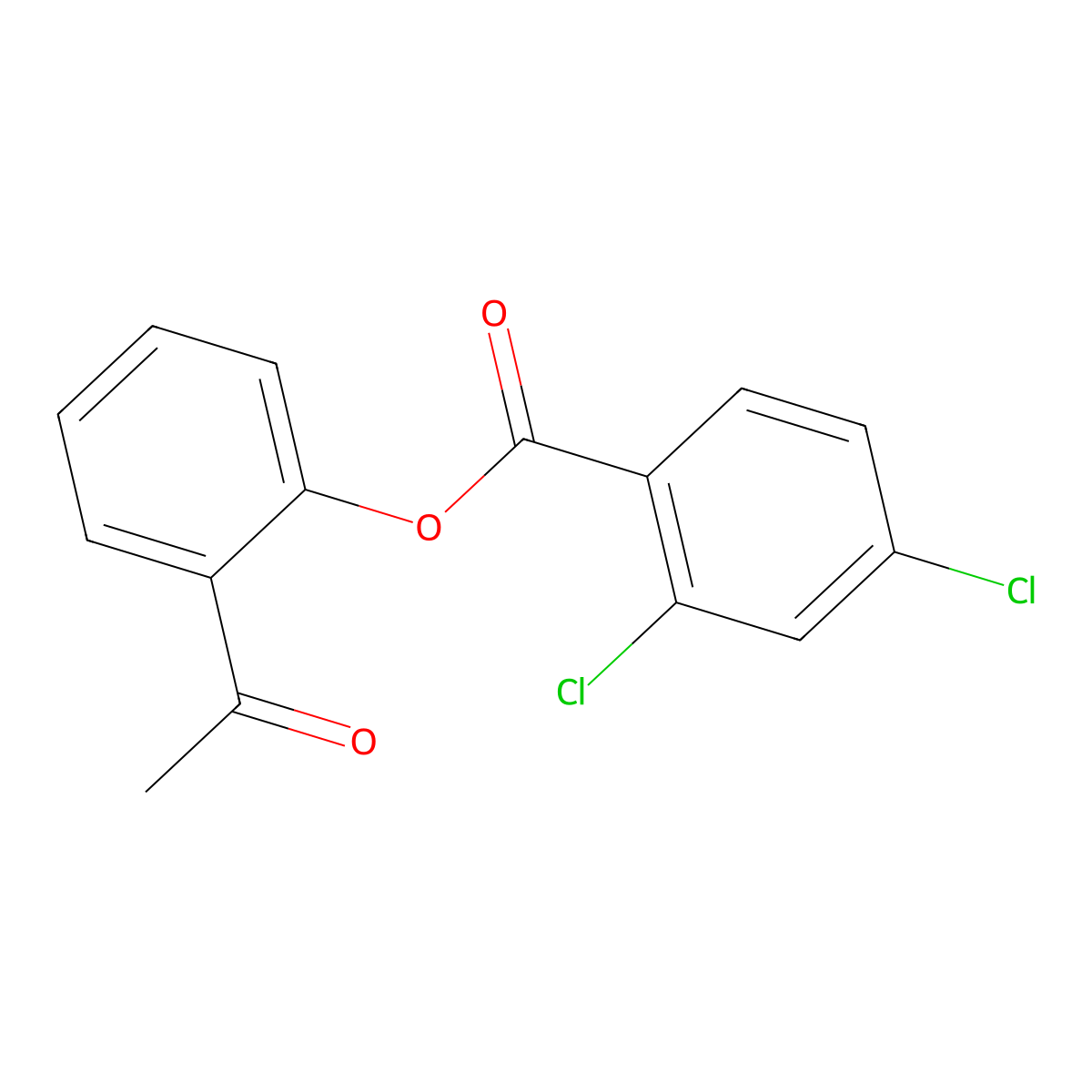 2-Acetylphenyl 2,4-dichlorobenzoate molecular structure, CAS 648915-53-1