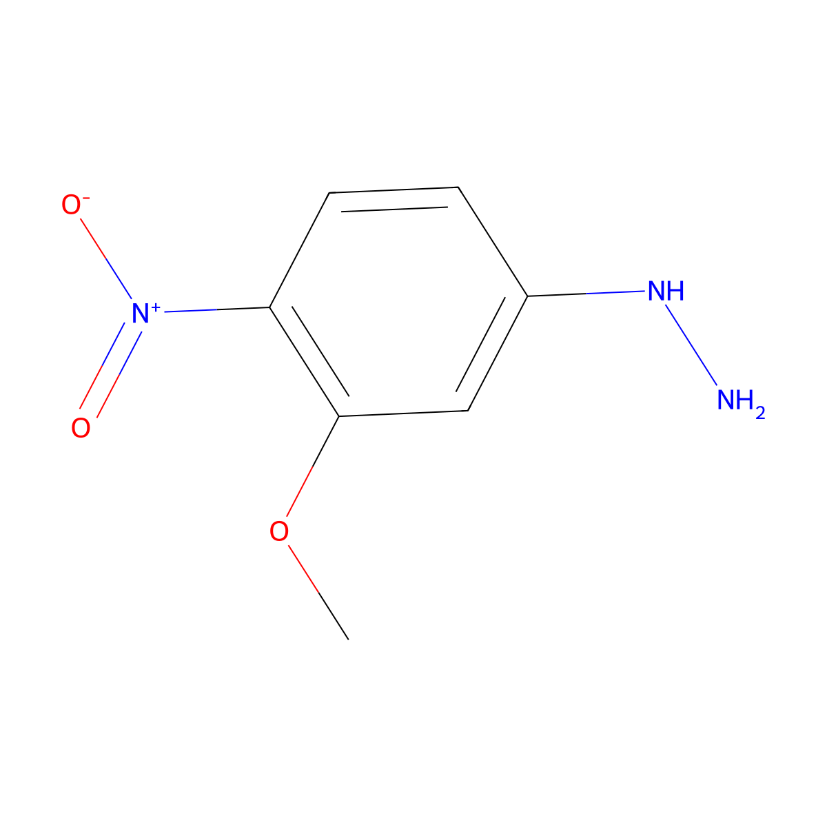 (3-Methoxy-4-nitrophenyl)hydrazine molecular structure, CAS 648917-64-0