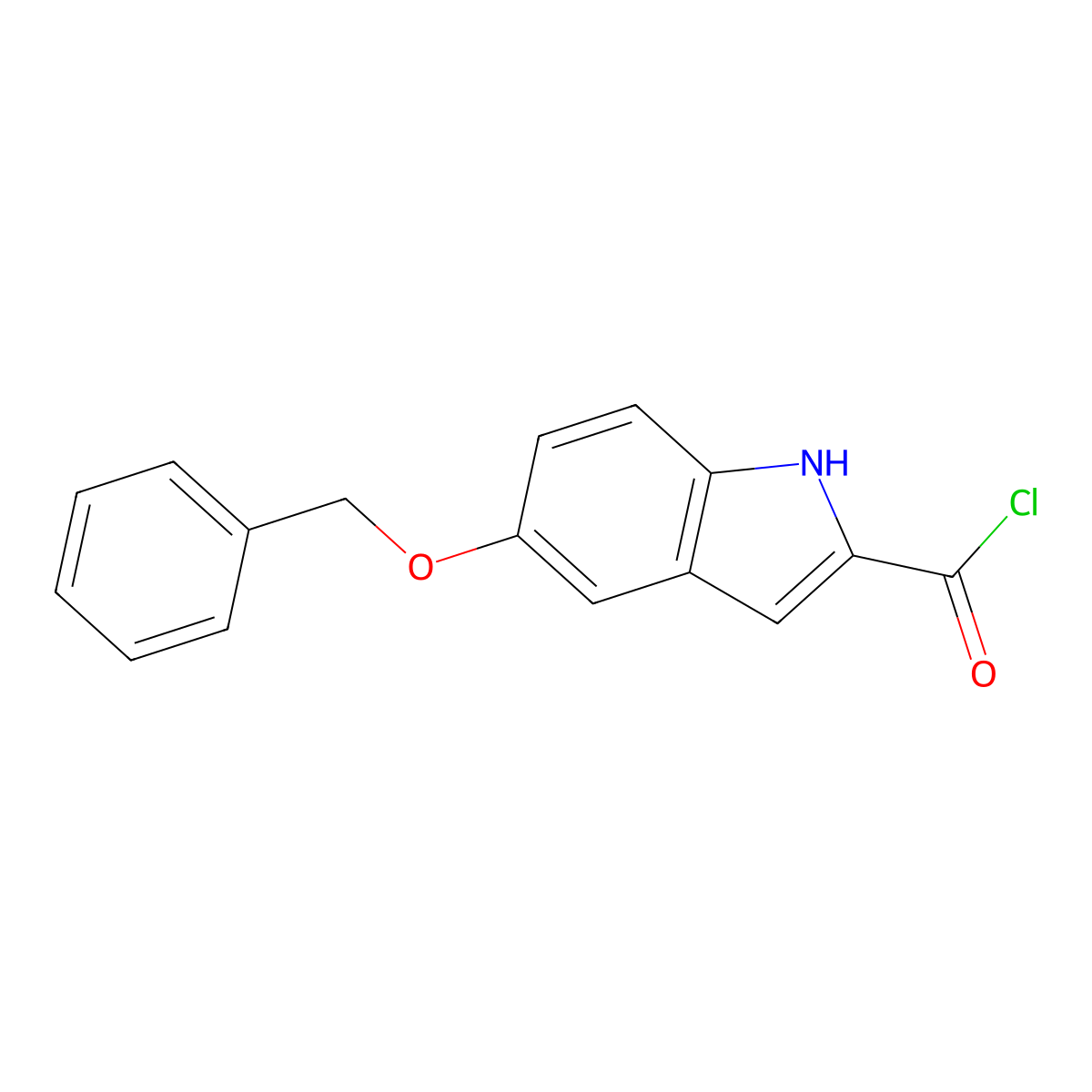 5-(Benzyloxy)-1H-indole-2-carbonyl chloride molecular structure, CAS 64892-51-9