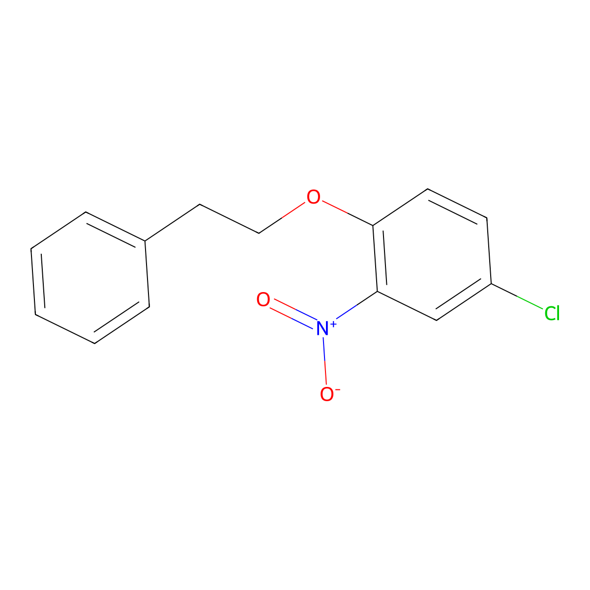 4-Chloro-2-nitro-1-(2-phenylethoxy)benzene molecular structure, CAS 648926-14-1