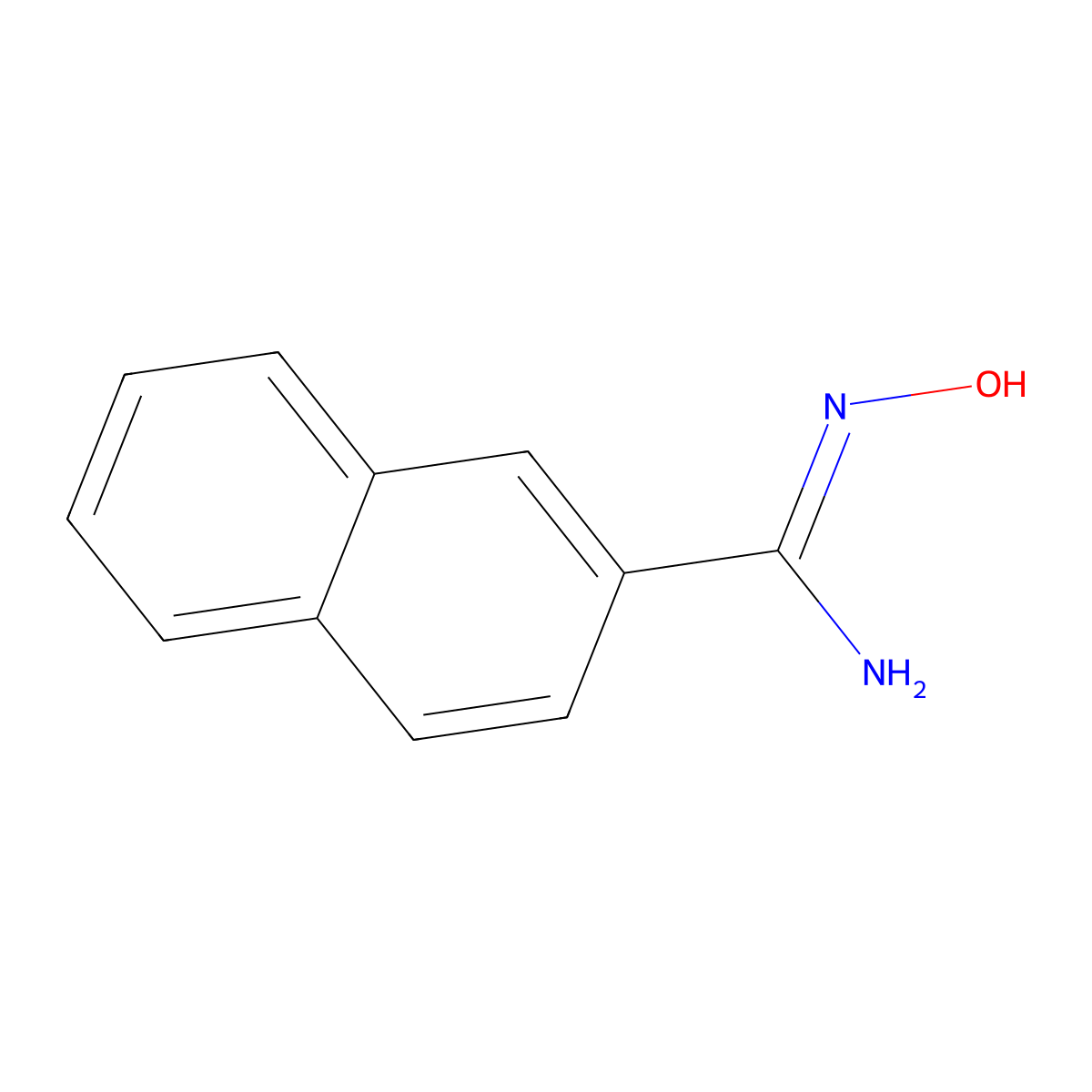 N'-hydroxynaphthalene-2-carboximidamide molecular structure, CAS 64893-54-5