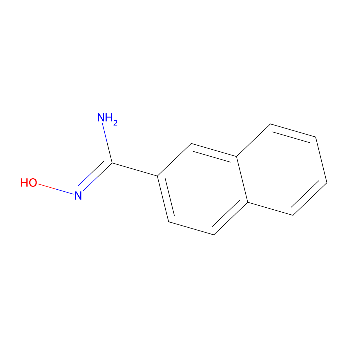 N'-hydroxynaphthalene-2-carboximidamide molecular structure, CAS 64893-54-5
