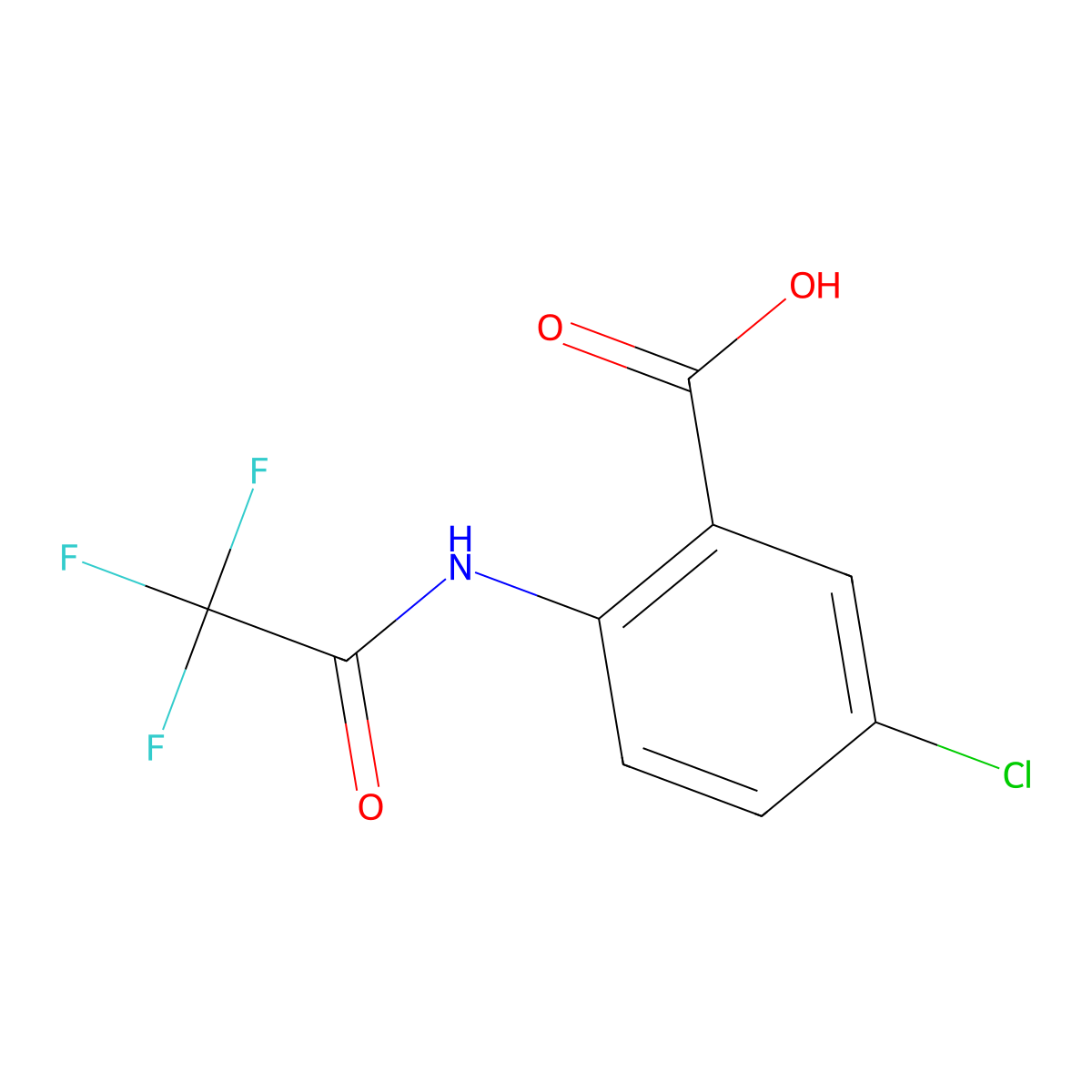 5-Chloro-2-(trifluoroacetamido)benzoic acid molecular structure, CAS 648939-10-0