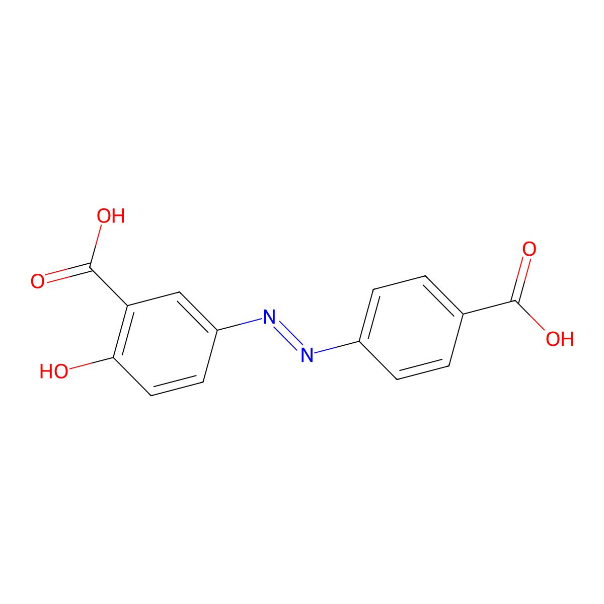 5-((4-Carboxyphenyl)diazenyl)-2-hydroxybenzoic acid molecular structure, CAS 64896-26-0