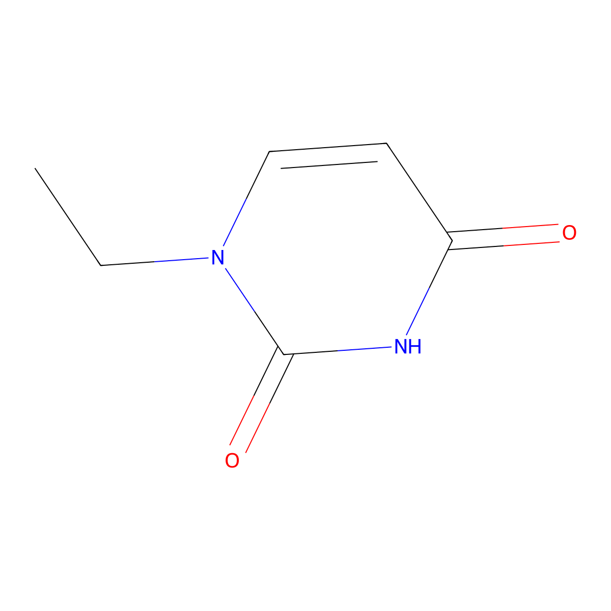 1-Ethyluracil molecular structure, CAS 6490-42-2