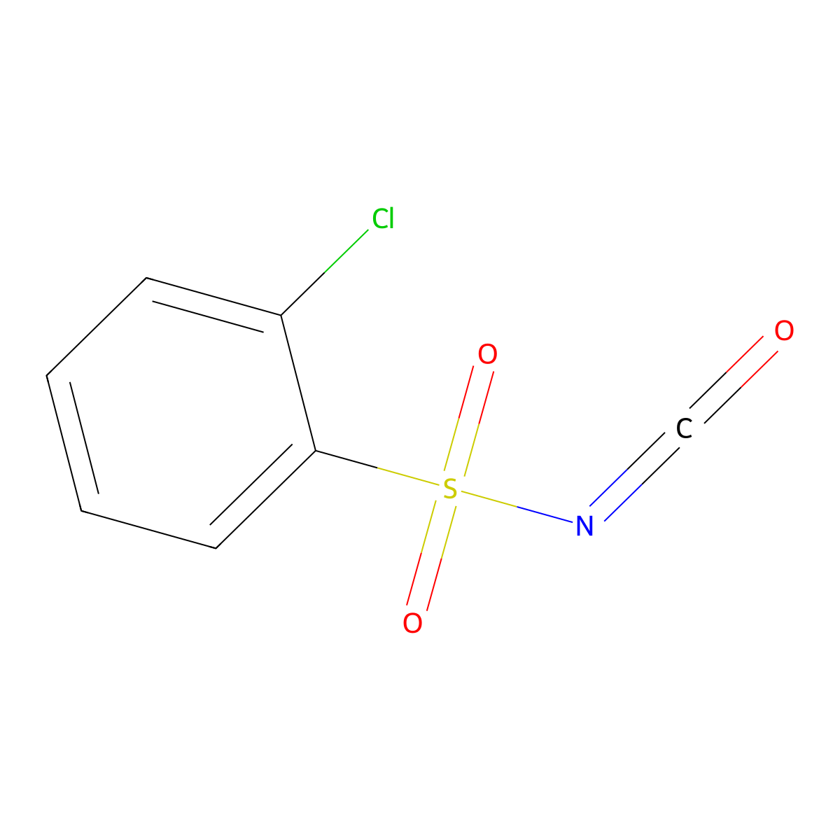 Benzenesulfonyl isocyanate, 2-chloro- molecular structure, CAS 64900-65-8