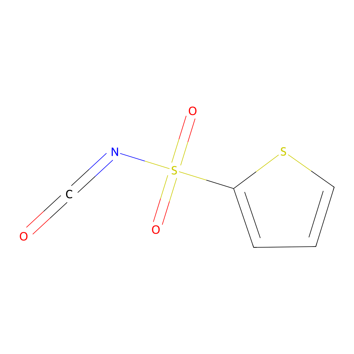 Thiophene-2-sulfonyl isocyanate molecular structure, CAS 64902-33-6