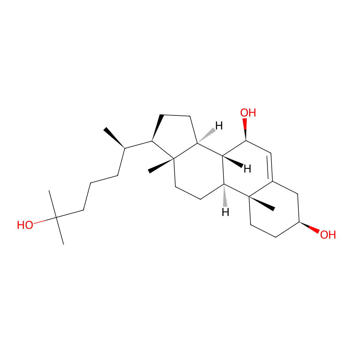 7beta,25-Dihydroxycholesterol molecular structure, CAS 64907-21-7