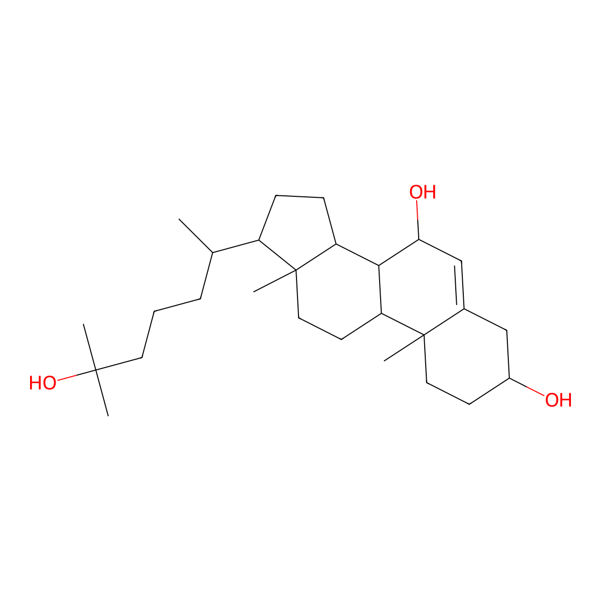 7alpha,25-Dihydroxycholesterol molecular structure, CAS 64907-22-8