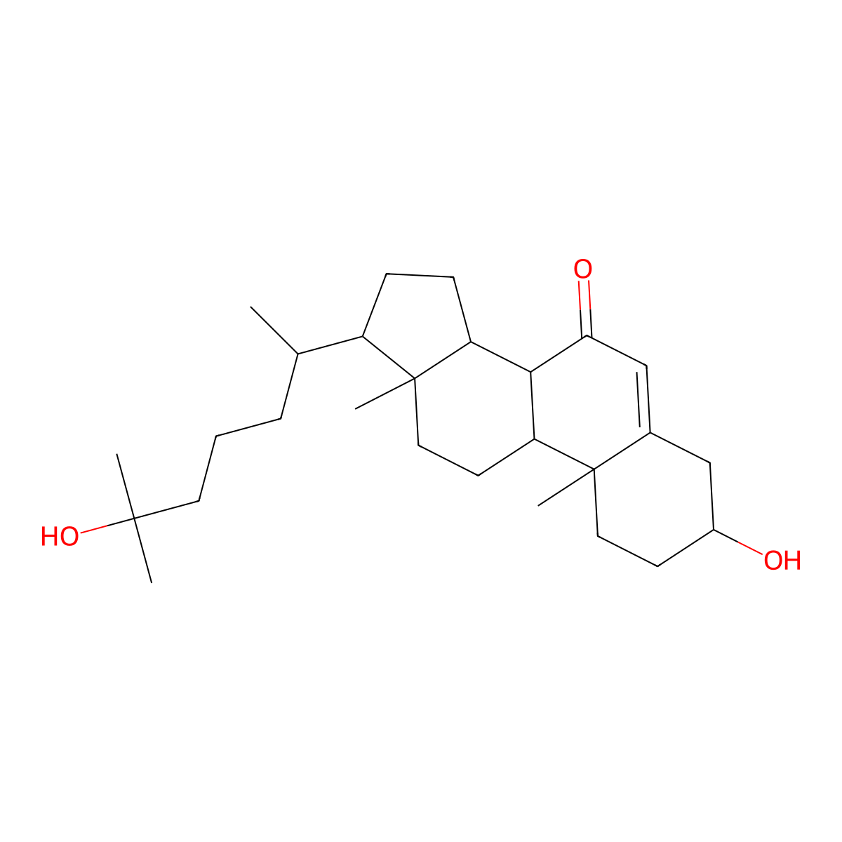 (3beta)-3,25-Dihydroxycholest-5-en-7-one molecular structure, CAS 64907-23-9