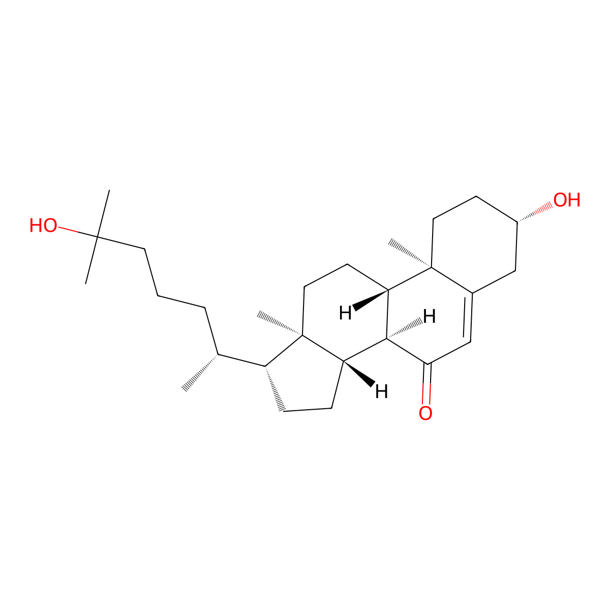 (3beta)-3,25-Dihydroxycholest-5-en-7-one molecular structure, CAS 64907-23-9