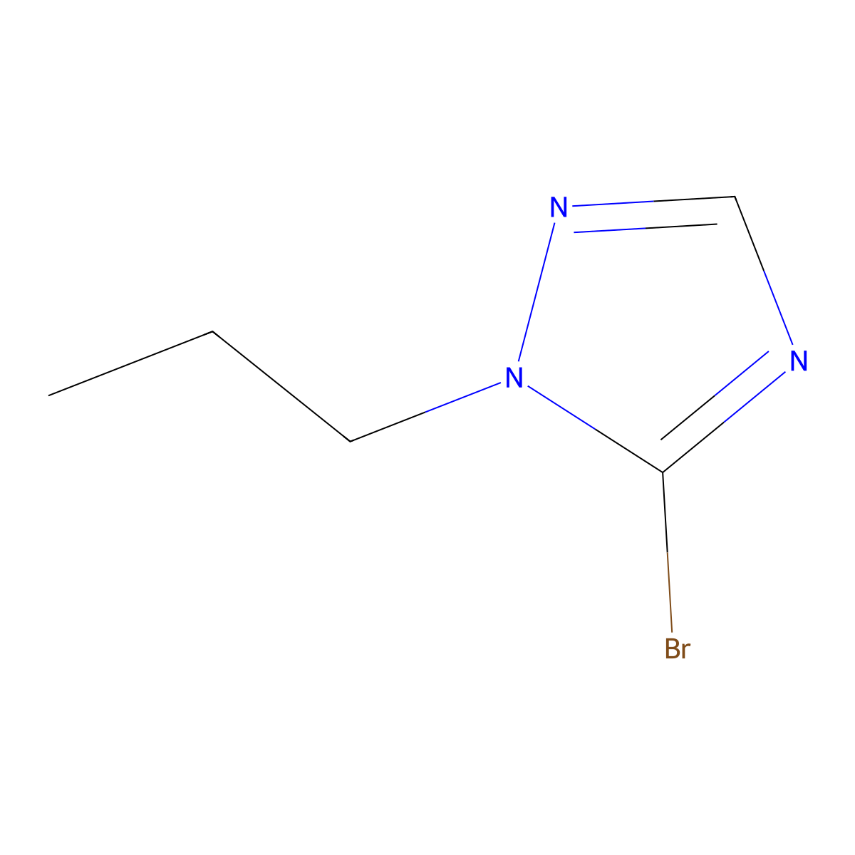 5-Bromo-1-propyl-1H-1,2,4-triazole molecular structure, CAS 64907-53-5