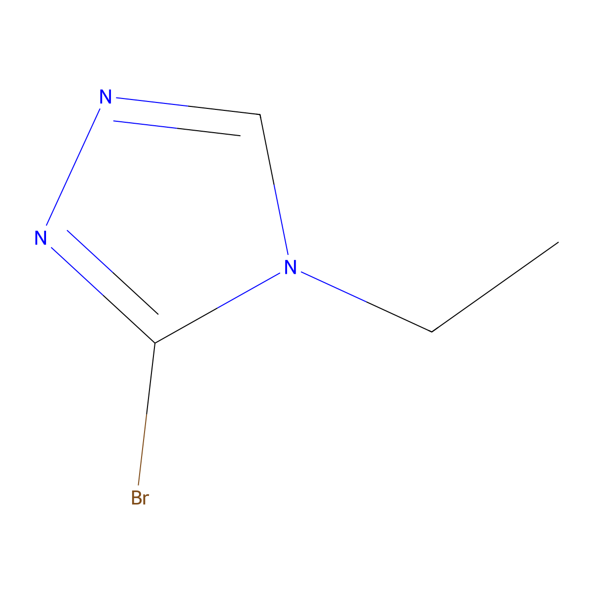 3-Bromo-4-ethyl-4H-1,2,4-triazole molecular structure, CAS 64907-56-8