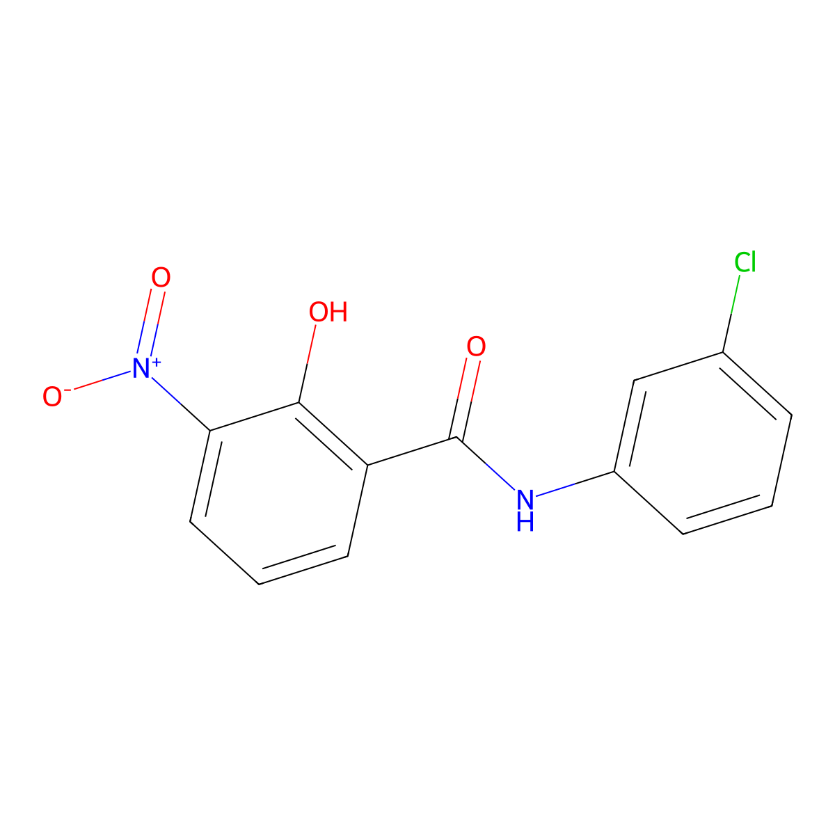 3'-Chloro-3-nitrosalicylanilide molecular structure, CAS 6491-02-7