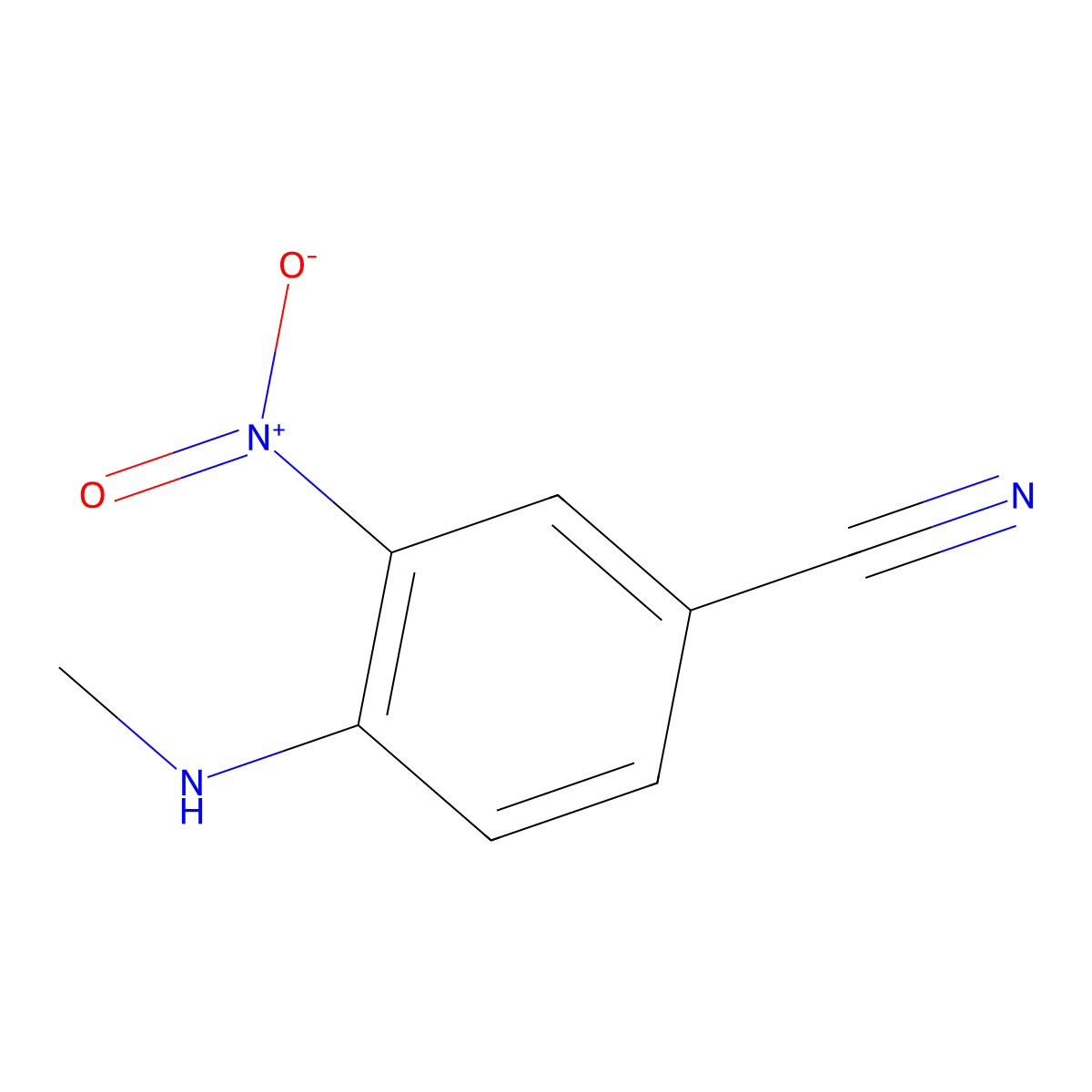4-(Methylamino)-3-nitrobenzonitrile molecular structure, CAS 64910-45-8