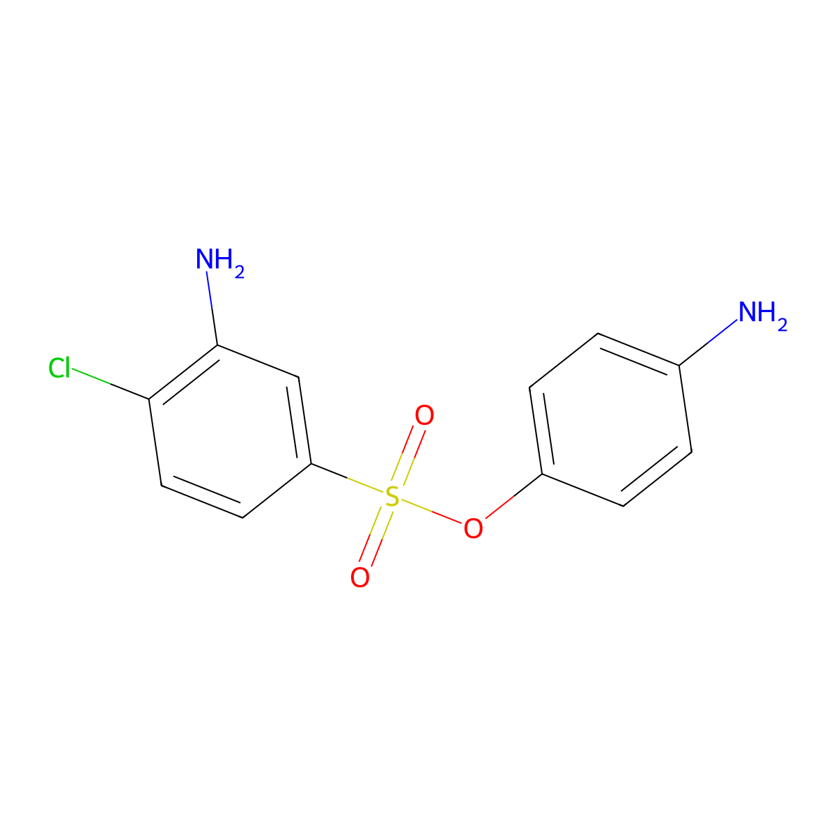 4-Aminophenyl 3-amino-4-chlorobenzene-1-sulfonate molecular structure, CAS 64910-68-5