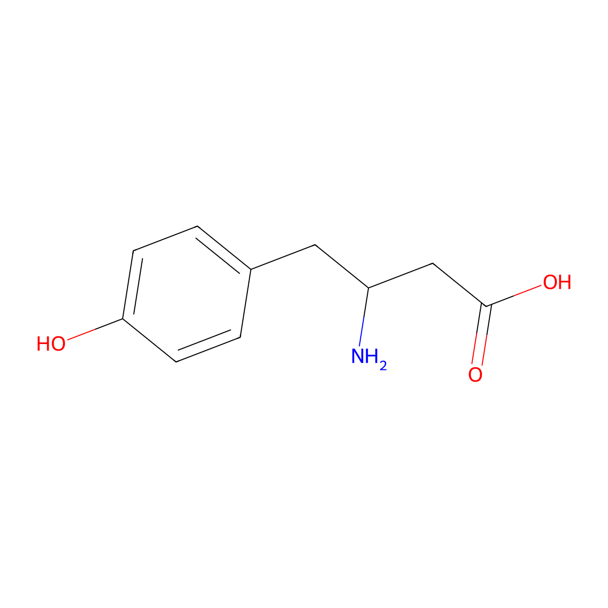 3-Amino-4-(4-hydroxyphenyl)butyric Acid molecular structure, CAS 64913-50-4