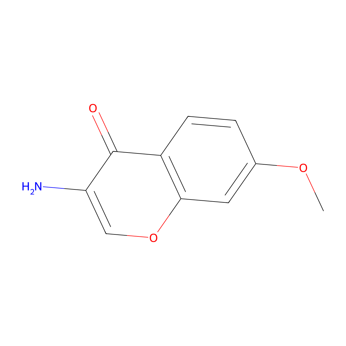 3-Amino-7-methoxy-4H-chromen-4-one molecular structure, CAS 64915-37-3