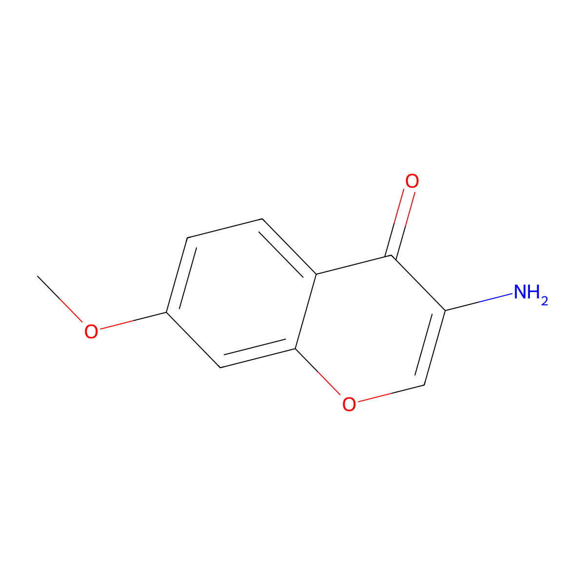 3-Amino-7-methoxy-4H-chromen-4-one molecular structure, CAS 64915-37-3