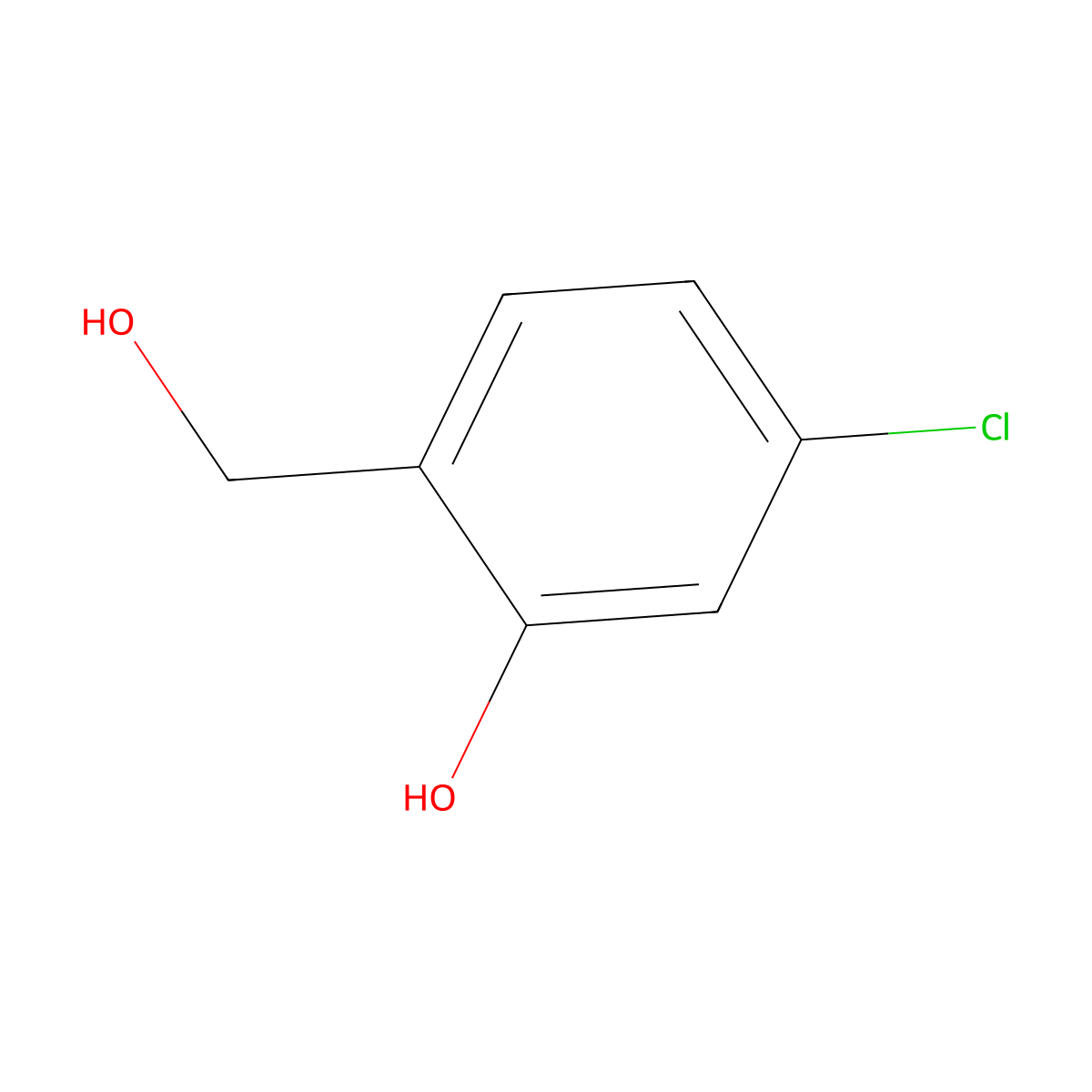 5-Chloro-2-(hydroxymethyl)phenol molecular structure, CAS 64917-81-3