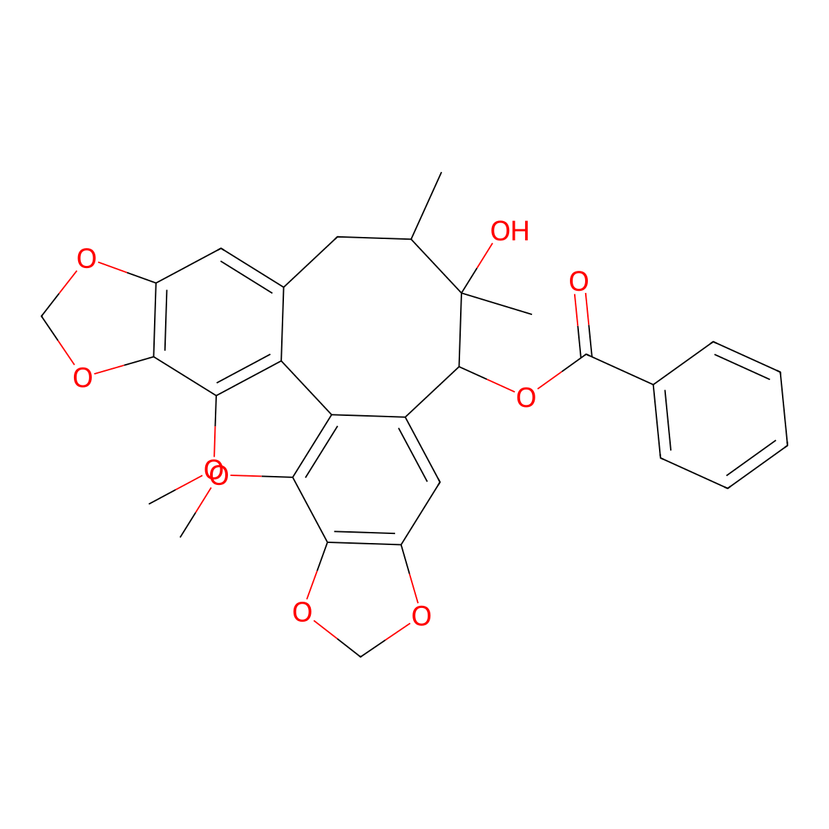 Schisantherin D molecular structure, CAS 64917-82-4