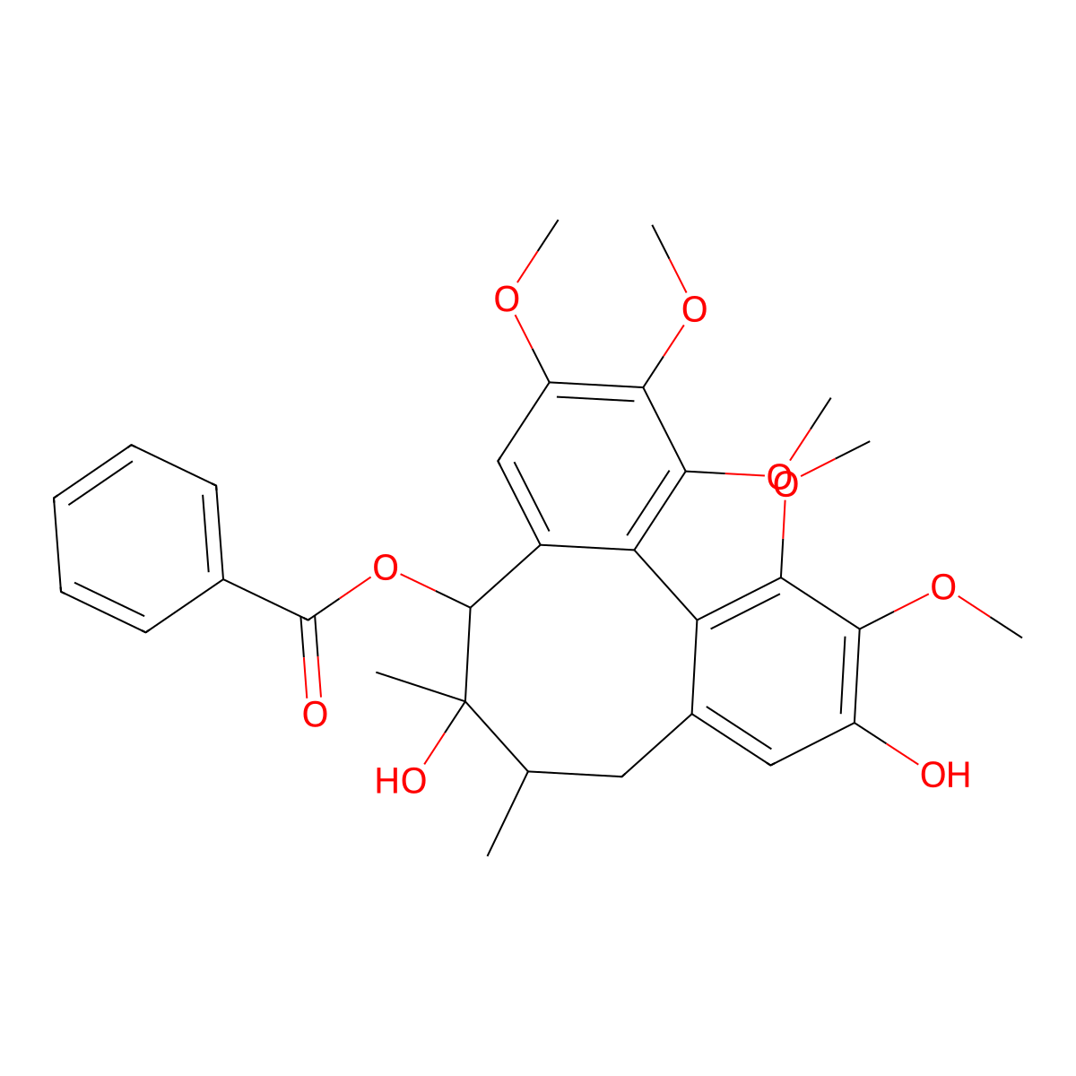 Schisantherin E molecular structure, CAS 64917-83-5