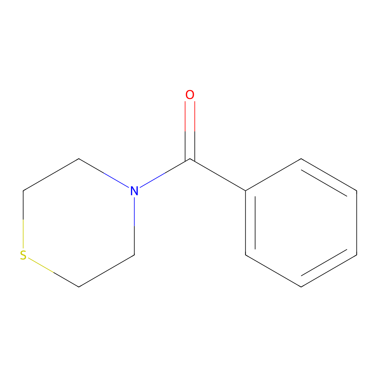Phenyl(thiomorpholino)methanone molecular structure, CAS 64918-16-7