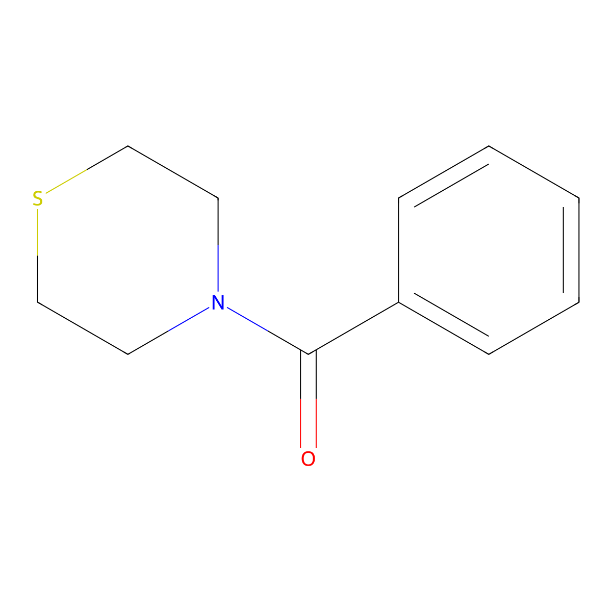 Phenyl(thiomorpholino)methanone molecular structure, CAS 64918-16-7