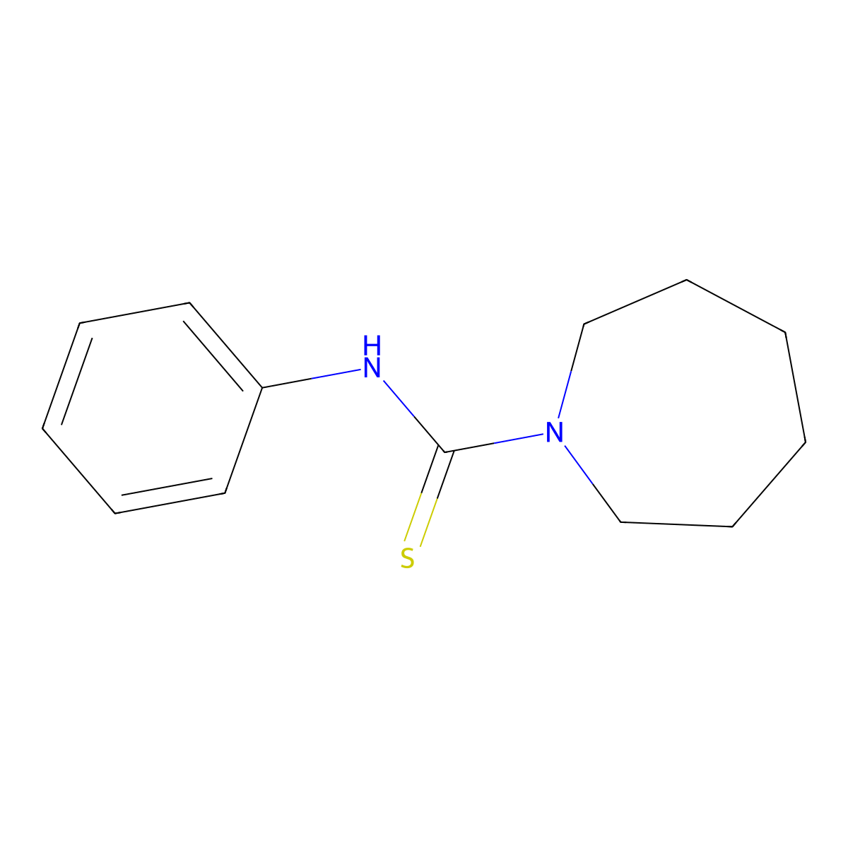 N-phenylazepane-1-carbothioamide molecular structure, CAS 64919-31-9