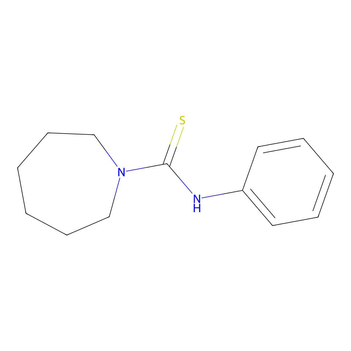 N-phenylazepane-1-carbothioamide molecular structure, CAS 64919-31-9
