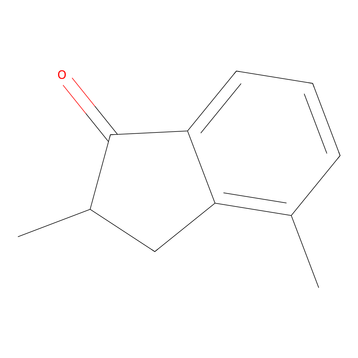 1H-Inden-1-one, 2,3-dihydro-2,4-dimethyl- molecular structure, CAS 64919-47-7