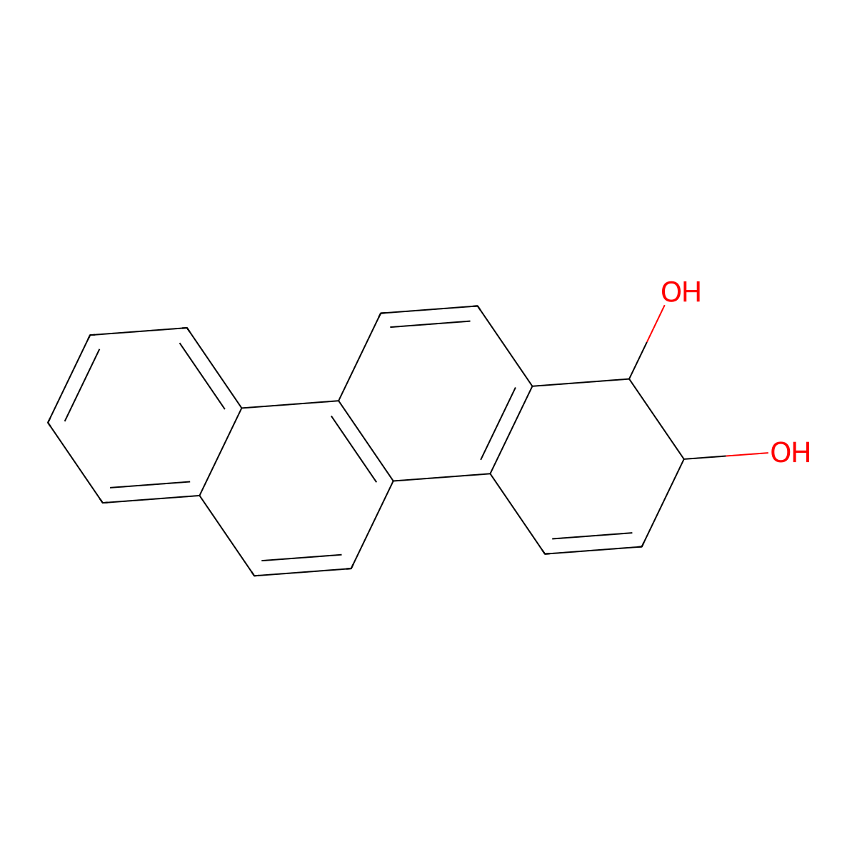trans-1,2-Dihydro-1,2-dihydroxychrysene molecular structure, CAS 64920-31-6