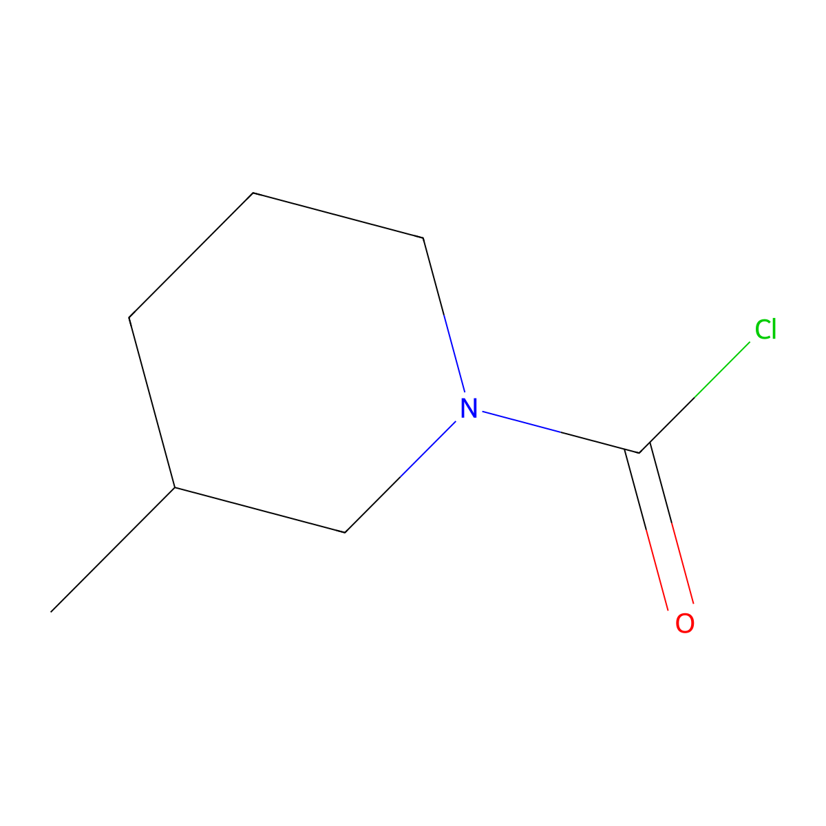 3-Methylpiperidine-1-carbonyl chloride molecular structure, CAS 64920-80-5
