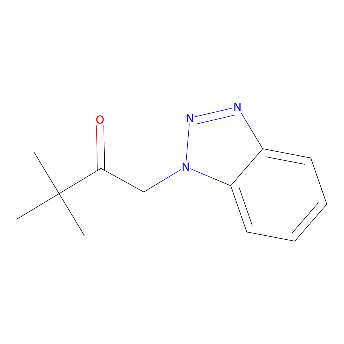 1-Benzotriazol-1-yl-3,3-dimethyl-butan-2-one molecular structure, CAS 64921-92-2