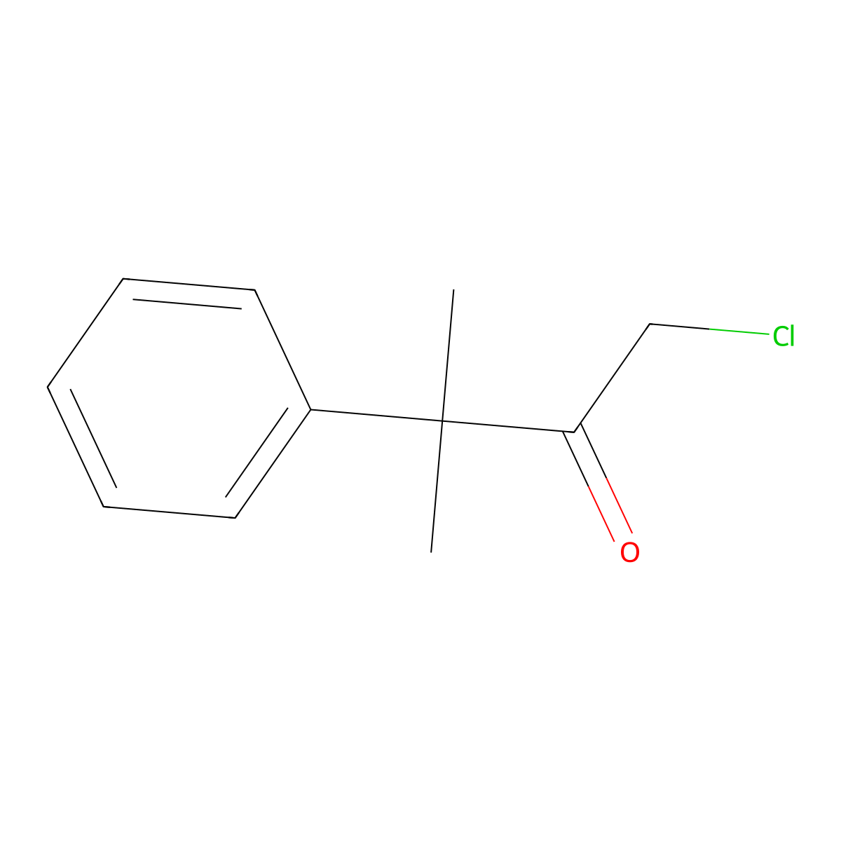 1-Chloro-3-methyl-3-phenylbutan-2-one molecular structure, CAS 64922-05-0