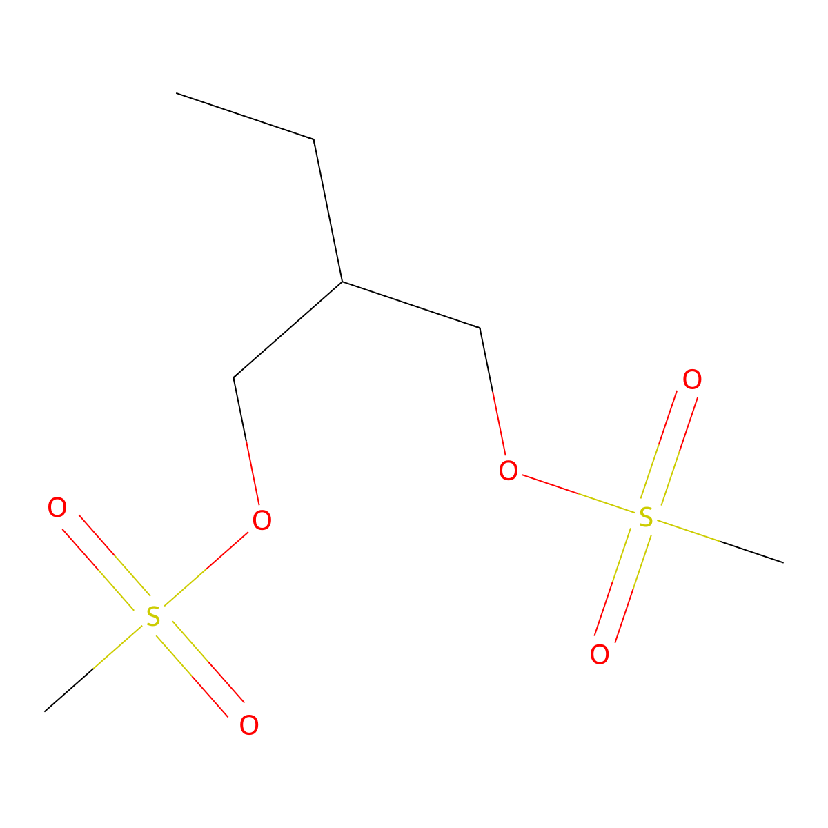 2-(Methylsulfonyloxymethyl)butyl methanesulfonate molecular structure, CAS 64923-60-0