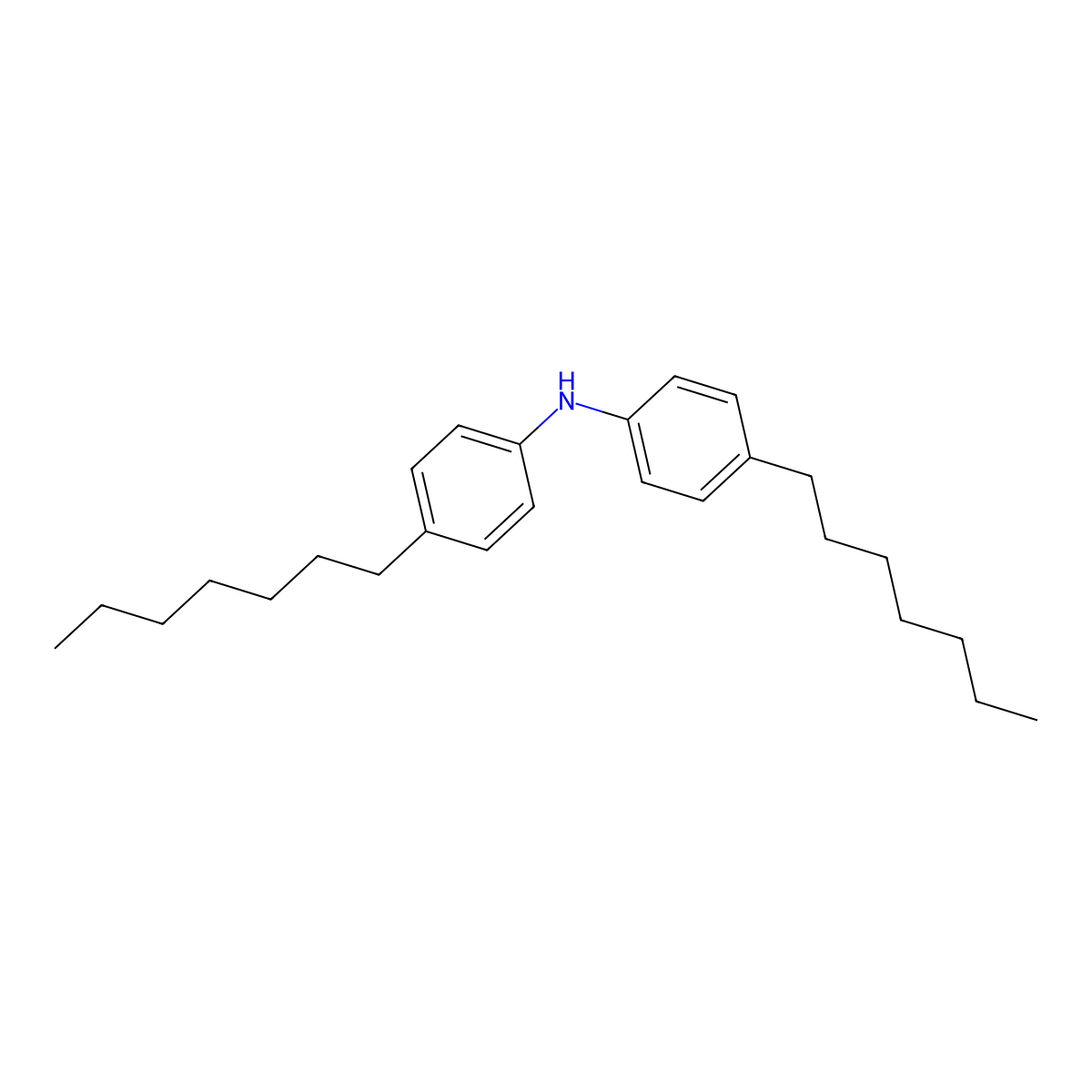 Benzenamine, 4-heptyl-N-(4-heptylphenyl)- molecular structure, CAS 64924-65-8